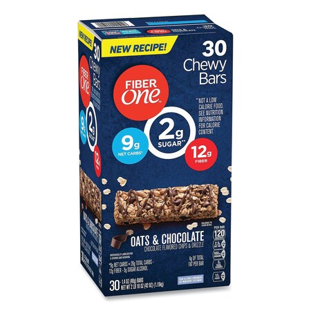 Fiber One Chewy Bars, Oats and Chocolate, 1.4 oz, PK36 43616